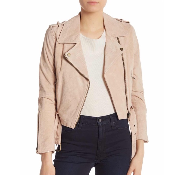 Vigoss Jackets & Blazers - Vigoss Genuine Suede Blush Moto Jacket NWT
